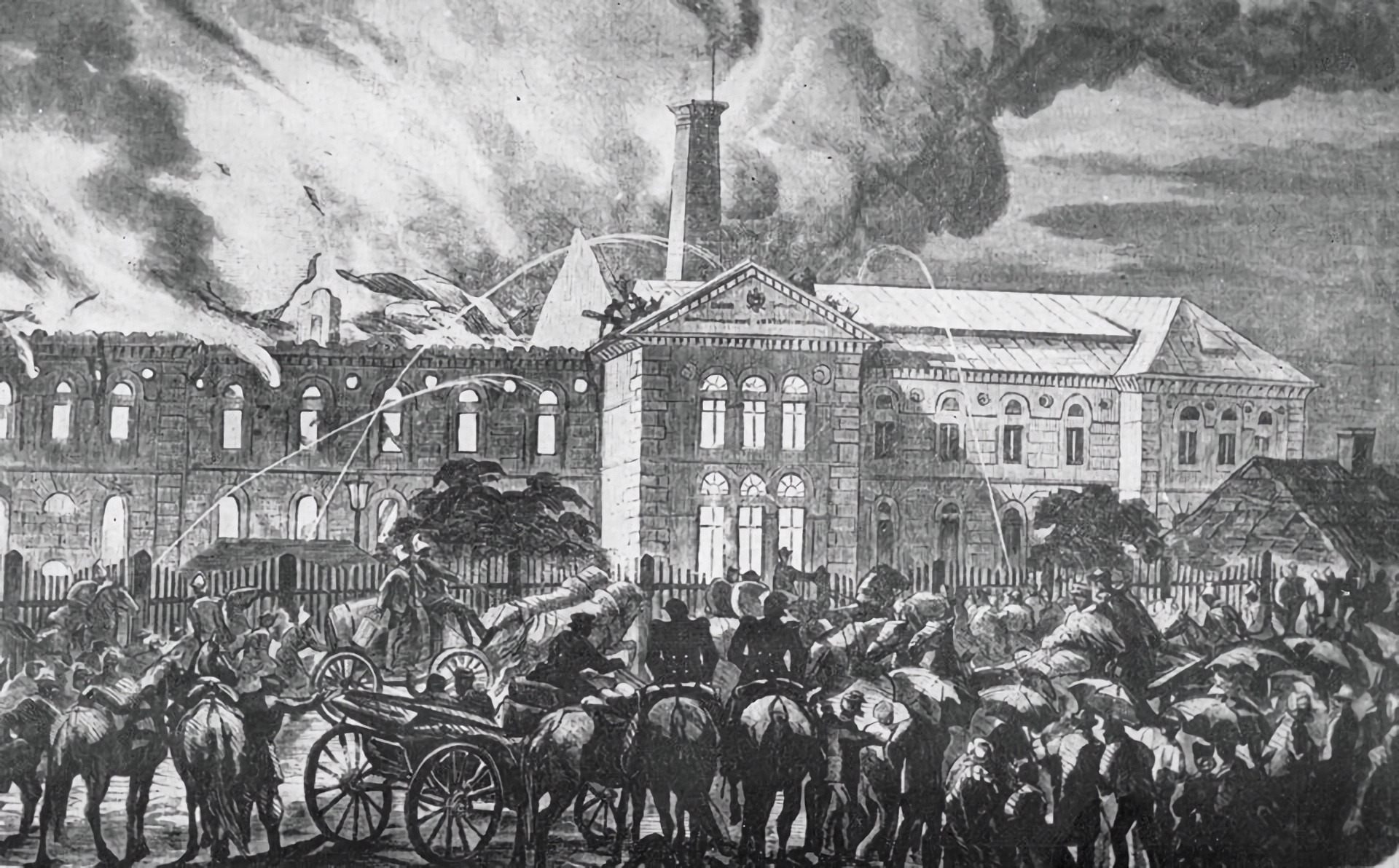 Pożar młyna parowego w 1866 roku